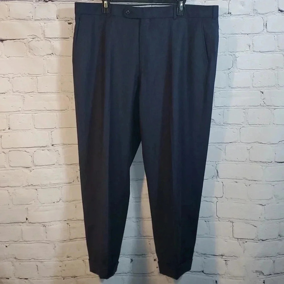 BALLIN Classic Other - BALLIN CLASSIC Blue/Gray 90% Wool Flat Front Cuffed Dress Pants 38